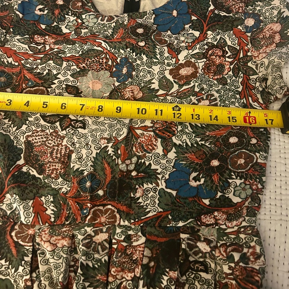 Peruvian Connection Wanderlust Floral Fit Flare Dress Pockets Med Boho Chic M - Picture 11 of 12